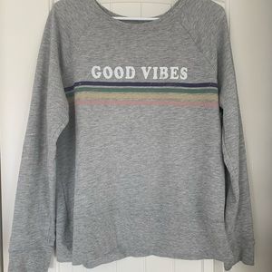 Grayson/threads grey “good vibes” sweater!